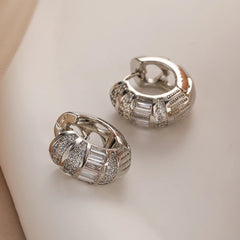 Micara - Prism Pops - Ohrringe in Silber Weiß
