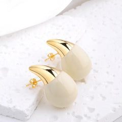 Micara - Luxe Teardrops - Ohrringe in Weiß