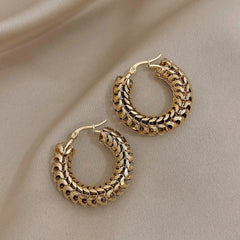 Micara - Golden Twist Hoops - Ohrringe in Gold
