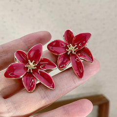 Micara - Red Blossoms - Ohrringe in Rot