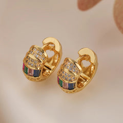 Micara - Prism Pops - Ohrringe in Gold Mehrfarbig