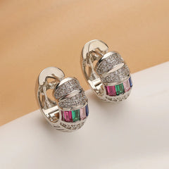 Micara - Prism Pops - Ohrringe in Silber Mehrfarbig