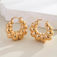Micara - Rippled Glamour - Ohrringe in Gold
