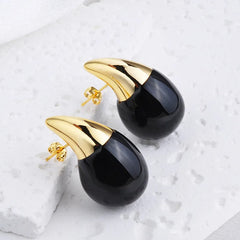 Micara - Luxe Teardrops - Ohrringe in Schwarz