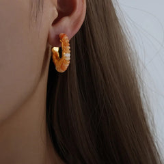 Micara - Gypsy Hoops - Ohrringe in Orange