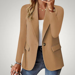 Maja | Damen Lässiger Reverskragen Taillierter Blazer in Braun