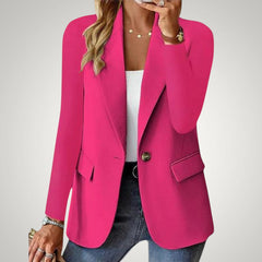 Maja | Damen Lässiger Reverskragen Taillierter Blazer in Rosa