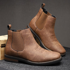 Matthias | Herren Slip-on Chelsea Stiefeletten in Kastanienbraun
