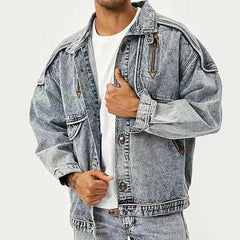 Modische Jeansjacke für Männer - Leonard in Blau