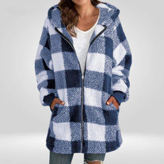 Modische Kapuzenjacke für Frauen - Sveva in Blau