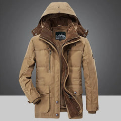Modische warme Winterjacke für Männer - Volkmar in Khaki