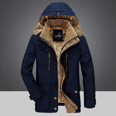 Modische warme Winterjacke für Männer - Volkmar in Marineblau