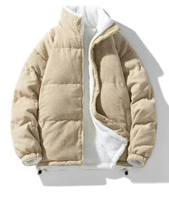 Modische Wende-Winterjacke für Männer - Caspar in Beige
