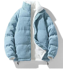 Modische Wende-Winterjacke für Männer - Caspar in Hellblau