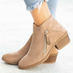 Modische Winterstiefeletten für Frauen - Mathilda in Creme