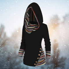 Modischer Kapuzenpullover für Frauen - Felicia in Schwarz