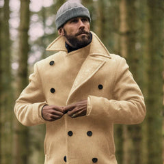 Modischer Mantel aus Baumwolle  - Theophilus in Khaki