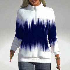 Modisches Damen-Sweatshirt für Herbst und Winter - Karoline in Blau