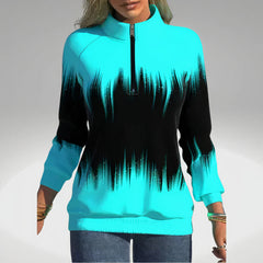Modisches Damen-Sweatshirt für Herbst und Winter - Karoline in Hellblau