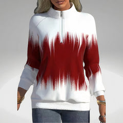 Modisches Damen-Sweatshirt für Herbst und Winter - Karoline in Rot