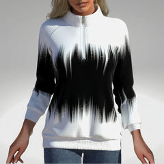 Modisches Damen-Sweatshirt für Herbst und Winter - Karoline in Schwarz
