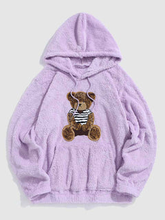 Teddy - wärmerer winter-hoodie in Lila