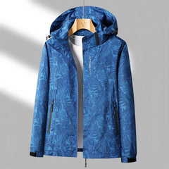 Regenjacke Damen Mit Muster | Leicht & Funktional in Dunkelblau