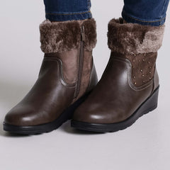 Noemi | Warmer Damenstiefel in Braun