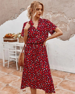 Sophia - Schickes bequemes Kleid in Rot