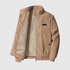 Jonas | Stilvolle Sherpa Cordjacke für Herren in Beige
