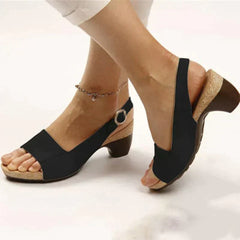 Malu® | Gesunde Schrittsandalen in Schwarz