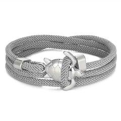 Handgefertigtes Meeresschildkröten-Armband in Grau