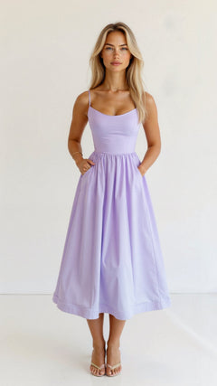 Tamara - Maxikleid - Ärmellos in Lila