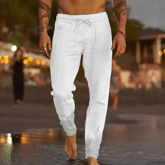 Linford - Herren leinenhose in Weiß