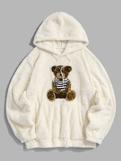 Teddy - wärmerer winter-hoodie in Weiß