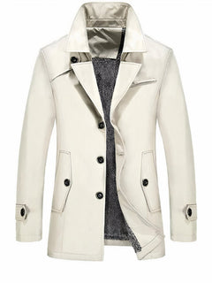 Raffinierter Winter-Trenchcoat für Herren - Oskar in Beige