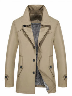 Raffinierter Winter-Trenchcoat für Herren - Oskar in Khaki