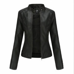 Schicke Lederjacke für Frauen - Berthe in Schwarz
