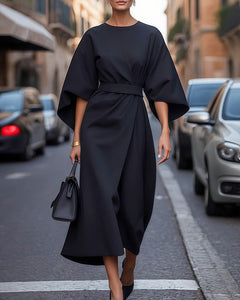 Schickes langes Kleid für Frauen - Augusta in Marineblau