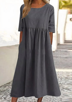 Schickes Sommerkleid für Frauen - Ottilia in Dunkelgrau
