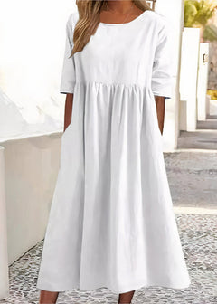 Schickes Sommerkleid für Frauen - Ottilia in Weiß