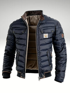 Sebastian | Herren Gefütterte Steppjacke Winter in Marineblau
