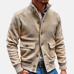 Nils - Modische Jacke mit Stehkragen in Beige