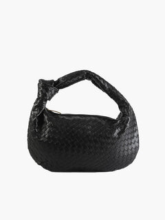 Gewebte Tasche Medium in Schwarz
