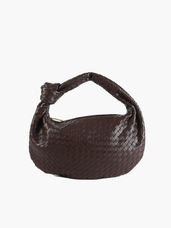 Gewebte Tasche Medium in Kaffee