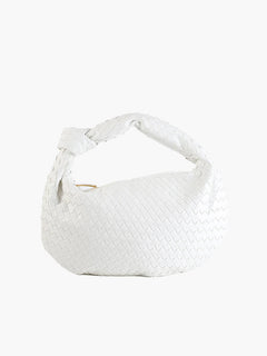 Gewebte Tasche Medium in Weiß