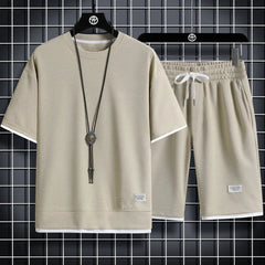 Perfektes Sommer Kurz- & Hemd-Set - Severin in Aprikose
