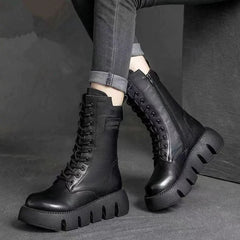 Franka | Trendige Damenstiefel in Schwarz
