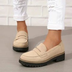 Valeria | Bequeme klobige Slipper für Frauen mit Plattform in Beige