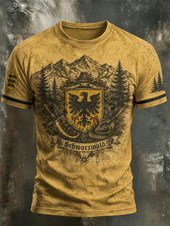 Herren-T-Shirt im Schwarzwald-Stil mit Vintage-Print in als bild